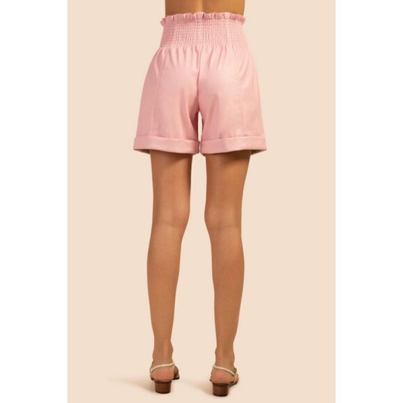 💕TRINA TURK💕 Baristo Short ~ Leatherette Desert Rose Pink 10 NWT - Picture 3 of 15